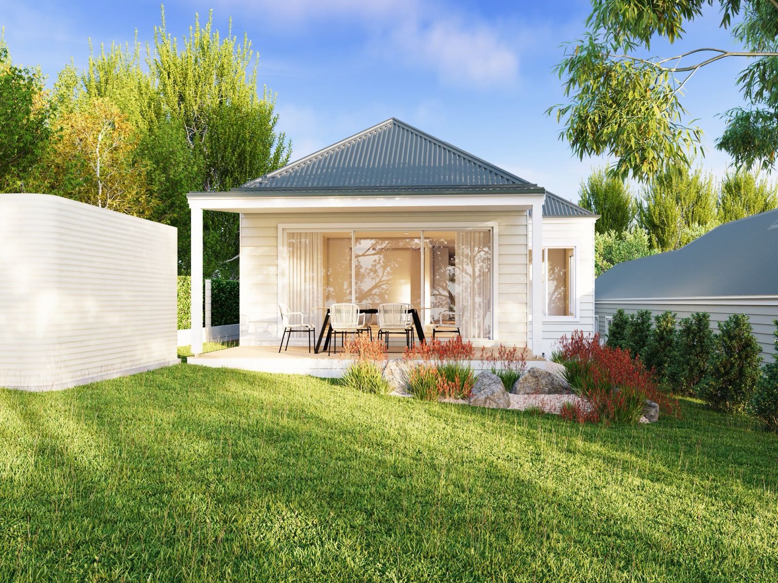 Rear garden and alfresco