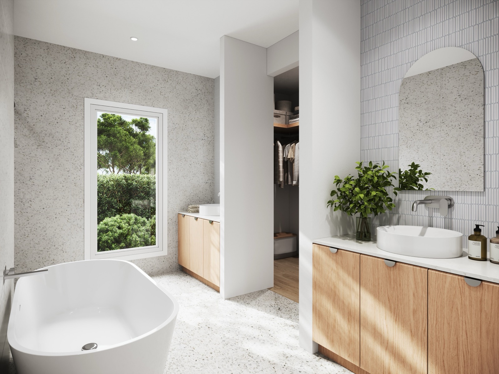 Ensuite with freestanding bath